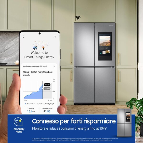 Samsung Frigorifero Americano Side by Side Capacit 636 Litri Classe energetica E Raffreddamento No Frost colore Inox - RF65DG9H0ESREF