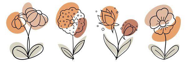 Carta da parati – Fiori minimalisti