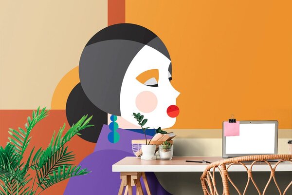 Carta da parati – Signora dall'estremo oriente
