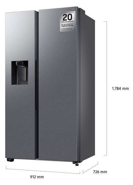 Samsung Frigorifero Americano Side by Side Capacit 640 Litri Classe energetica E Raffreddamento No Frost colore Inox - RS70F64KETEF