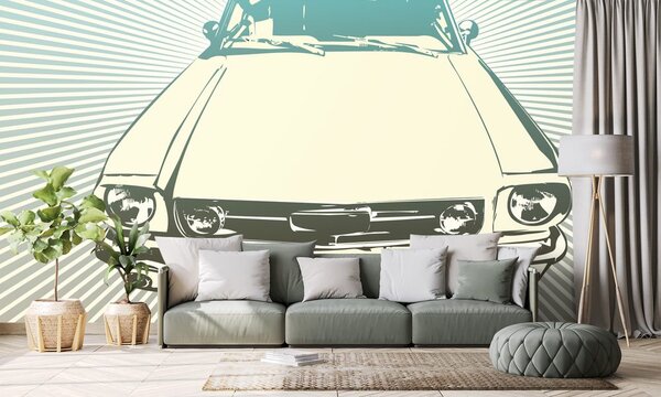 Carta da parati – Auto pop art