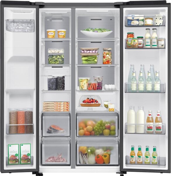 Samsung Frigorifero Americano Side by Side Capacit 640 Litri Classe energetica E Raffreddamento No Frost colore Antracite - RS70F64KEFEF