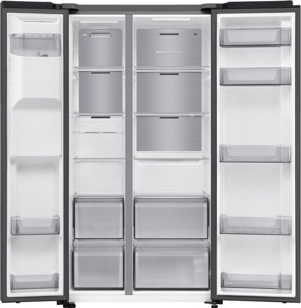 Samsung Frigorifero Americano Side by Side Capacit 640 Litri Classe energetica E Raffreddamento No Frost colore Antracite - RS70F64KEFEF