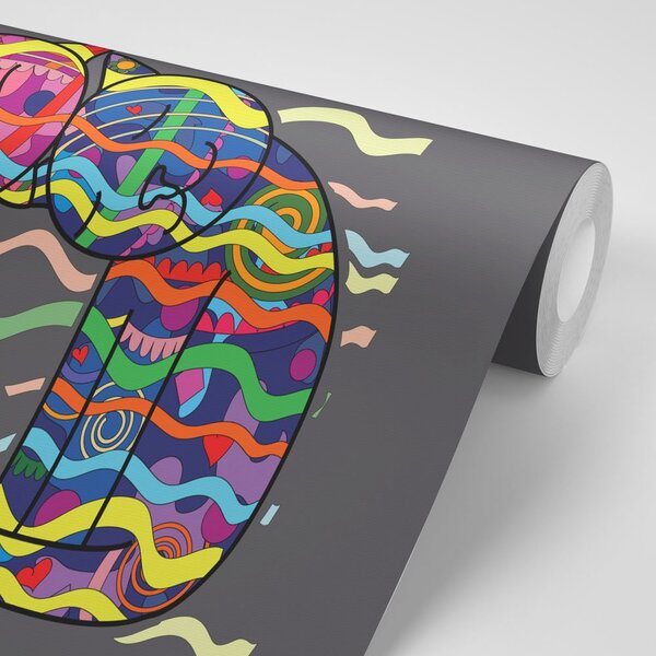 Carta da parati – Gatti innamorati in stile pop art