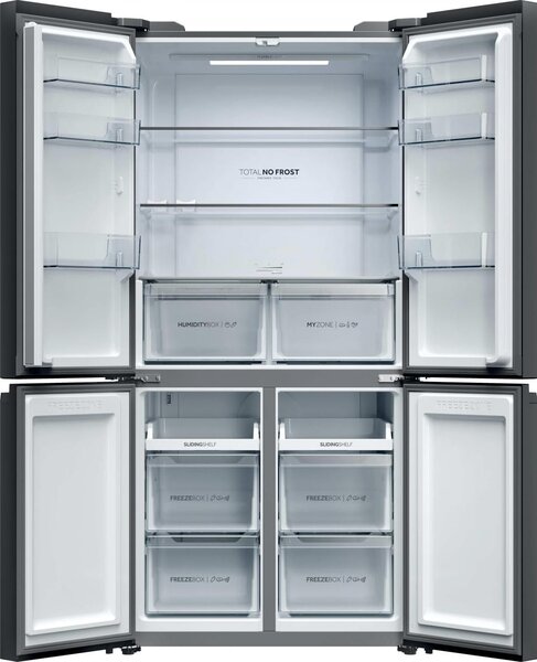 Haier Frigorifero Americano Side by Side Capacit 646 Litri Classe energetica E Raffreddamento No Frost colore Nero - HCR39F19ENPT