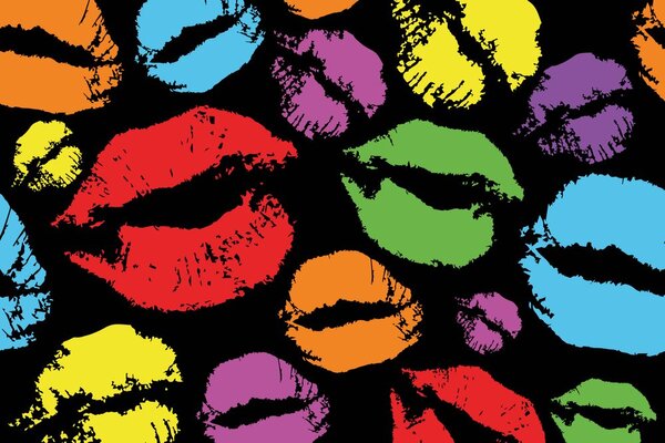 Carta da parati – Baci pop art