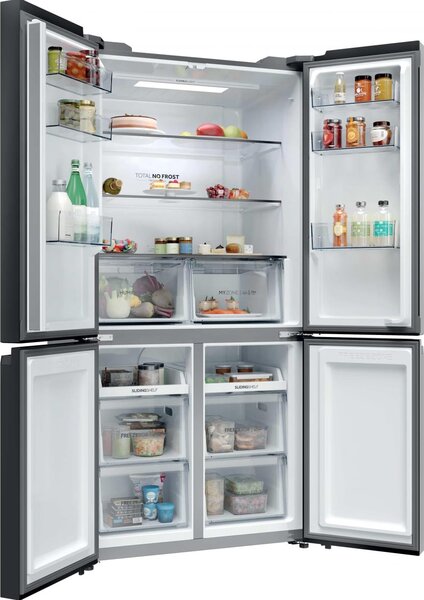 Haier Frigorifero Americano Side by Side Capacit 646 Litri Classe energetica E Raffreddamento No Frost colore Nero - HCR39F19ENPT