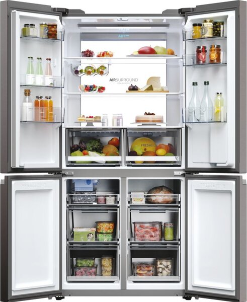 Haier Frigorifero Americano Side by Side Capacit 642 Litri Classe energetica E Raffreddamento No Frost colore Acciaio Inox - HCR79F19EHMD