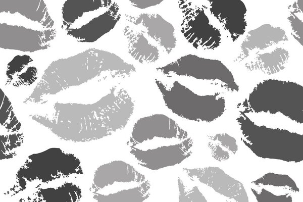 Carta da parati – Baci pop art grigi