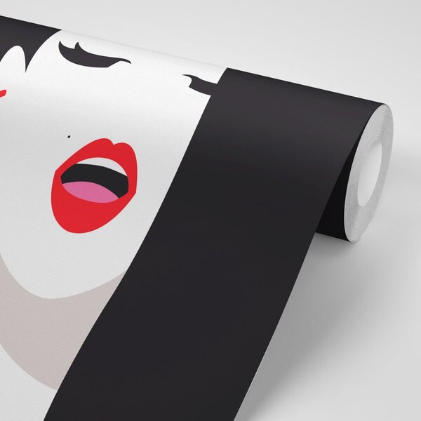 Carta da parati – Donna con rossetto