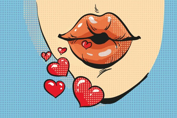 Carta da parati – Dolce bacio pop art