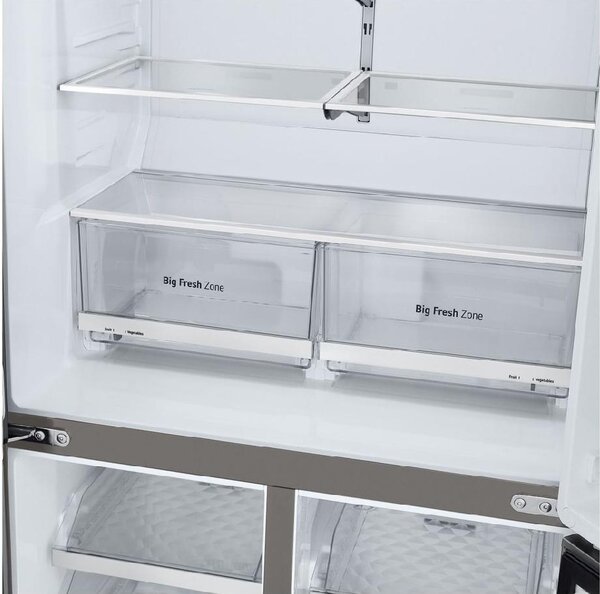 Lg Frigorifero Americano Side by Side Capacit 666 Litri Classe energetica E Raffreddamento No Frost InstaView colore Argento - GMV960MBDE