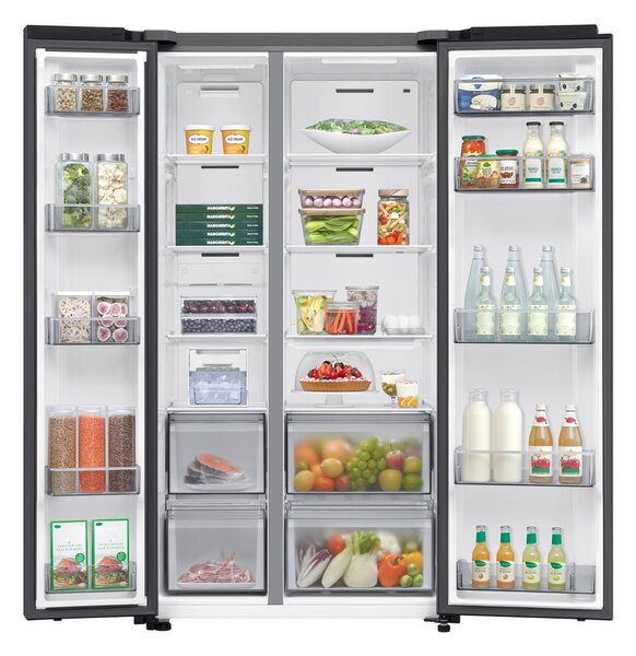 Samsung Frigorifero Americano Side by Side Capacit 659 Litri Classe energetica E Raffreddamento No Frost colore Nero - RS70F65QEFEF