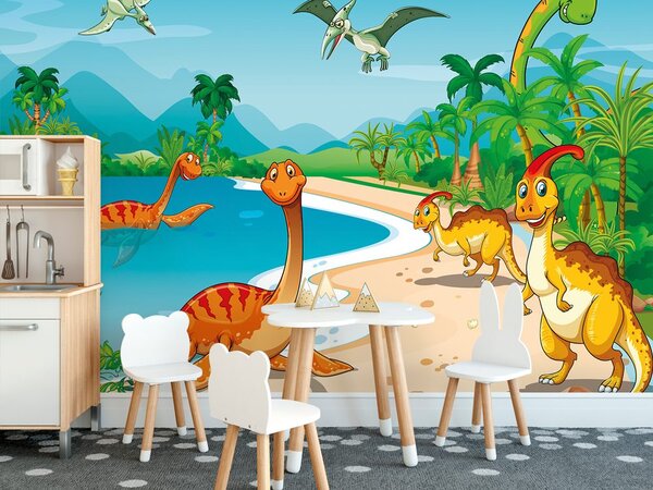 Carta da parati – Nella terra dei dinosauri