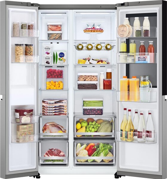Lg Frigorifero Americano Side by Side Capacit 655 Litri Classe energetica E Raffreddamento No Frost colore Argento - GSVV80PYLL.APYQEUR InstaView