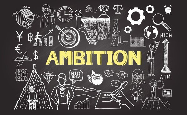 Carta da parati – Lavagna motivazionale - Ambition