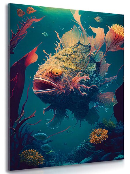 Stampa su tela – Rana pescatrice surrealista