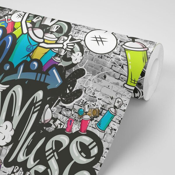 Carta da parati – Muro graffiti stiloso