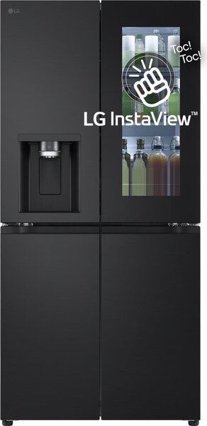 Lg Frigorifero Americano Side by Side Multidoor Slim 508 Litri Classe E No Frost colore Essence Matte Black con InstaView - GMG860EPBE