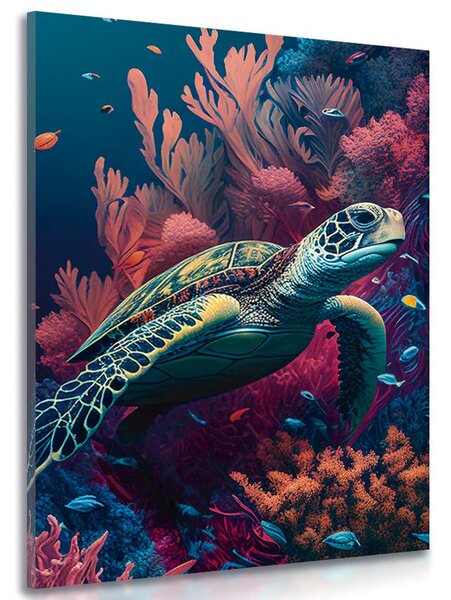 Quadro su tela – Tartaruga surrealista