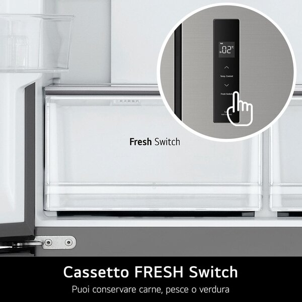 Lg Frigorifero Americano Side by Side No Frost Capacit 474 Litri Classe energetica E colore Silver - GMM41MSBEM