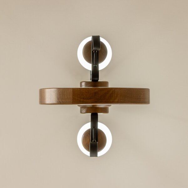 Brilagi - Lampadario a sospensione con catena ROATA 2xE14/40W/230V faggio/noce