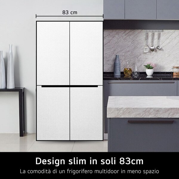 Lg Frigorifero Americano Side by Side No Frost Capacit 474 Litri Classe energetica E colore Silver - GMM41MSBEM