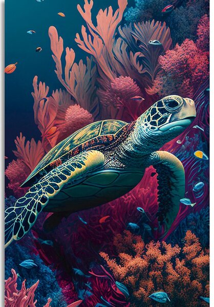 Quadro su tela – Tartaruga surrealista