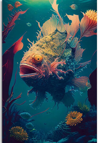 Stampa su tela – Rana pescatrice surrealista