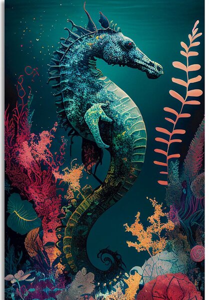 Stampa su tela – Cavalluccio marino surrealista