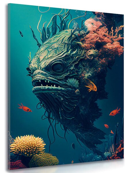 Quadro su tela – Mostro sottomarino surrealista