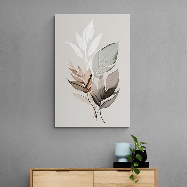 Quadro su tela – Foglie minimaliste