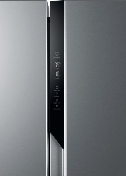 Haier Frigorifero Americano Side by Side No Frost Inverter 528 litri Classe E Colore Gentle Silver - HSR3918ENPG Serie 3
