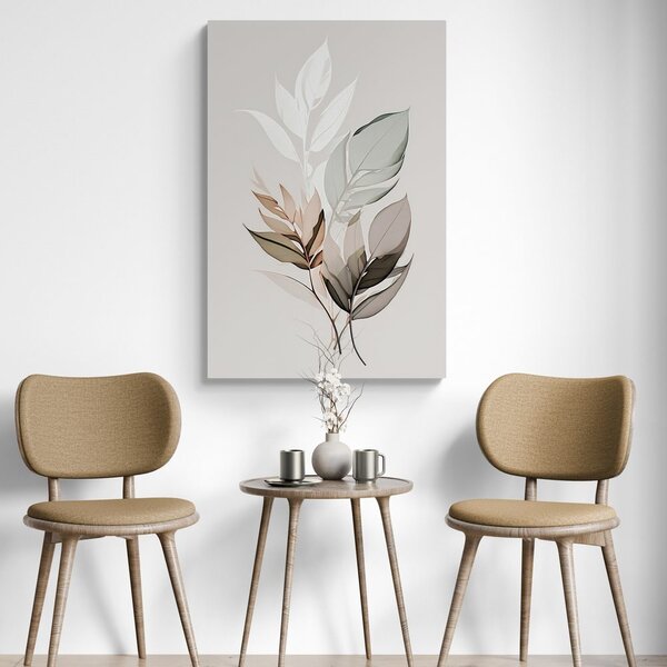 Quadro su tela – Foglie minimaliste