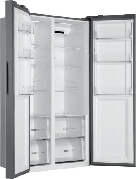 Haier Frigorifero Americano Side by Side No Frost Inverter 528 litri Classe E Colore Gentle Silver - HSR3918ENPG Serie 3