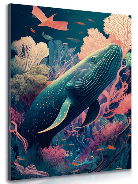 Quadro su tela – Balena surrealista