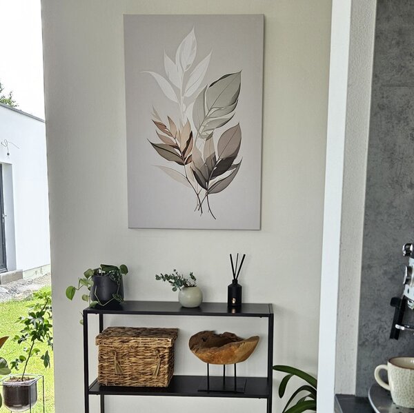 Quadro su tela – Foglie minimaliste