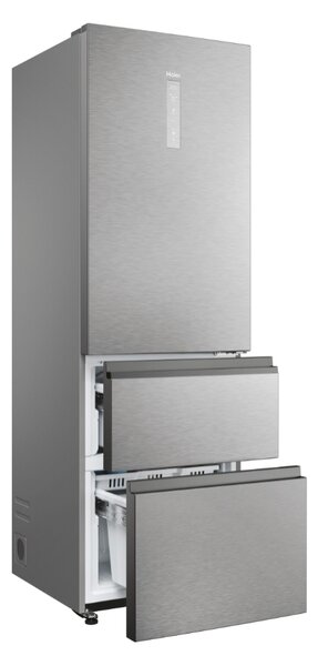 Haier Frigorifero Combinato 3 Porte Capacit 360 Litri Classe energetica D Raffreddamento No Frost colore Acciaio Inox - HTW 3618DNMG