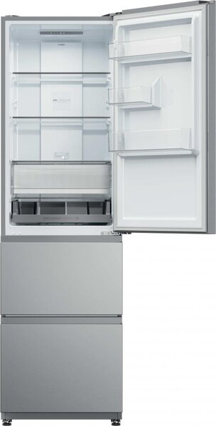 Haier Frigorifero Combinato 3 Porte Capacit 303 Litri Classe energetica E Raffreddamento No Frost colore Acciaio Inox - HTR3518ENMX 3D 55 Serie 3