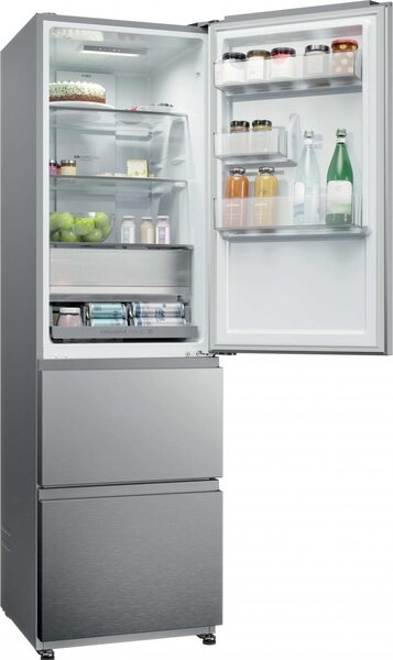 Haier Frigorifero Combinato 3 Porte Capacit 303 Litri Classe energetica E Raffreddamento No Frost colore Acciaio Inox - HTR3518ENMX 3D 55 Serie 3