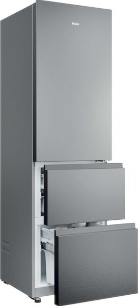 Haier Frigorifero Combinato 3 Porte Capacit 303 Litri Classe energetica E Raffreddamento No Frost colore Acciaio Inox - HTR3518ENMX 3D 55 Serie 3