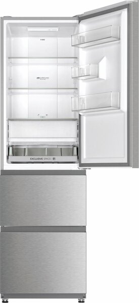 Haier Frigorifero Combinato 3 Porte Capacit 303 Litri Classe energetica E Raffreddamento No Frost colore Acciaio Inox - HTR3518ENMX 3D 55 Serie 3