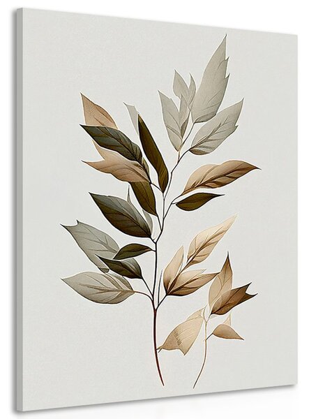 Stampa su tela – Foglie di lusso minimaliste