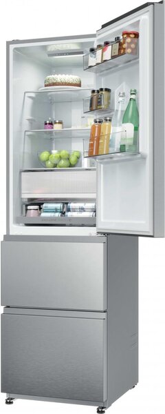 Haier Frigorifero Combinato 3 Porte Capacit 303 Litri Classe energetica E Raffreddamento No Frost colore Acciaio Inox - HTR3518ENMX 3D 55 Serie 3