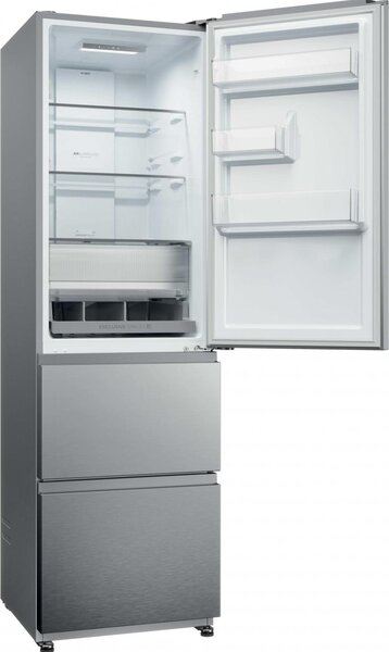 Haier Frigorifero Combinato 3 Porte Capacit 303 Litri Classe energetica E Raffreddamento No Frost colore Acciaio Inox - HTR3518ENMX 3D 55 Serie 3