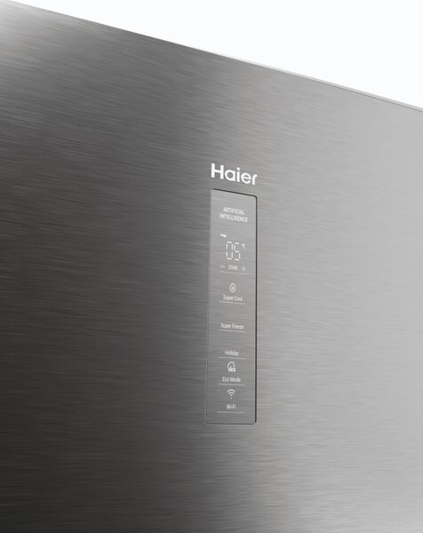 Haier Frigorifero Combinato 3 Porte Capacit 360 Litri Classe energetica D Raffreddamento No Frost colore Acciaio Inox - HTW 3618DNMG