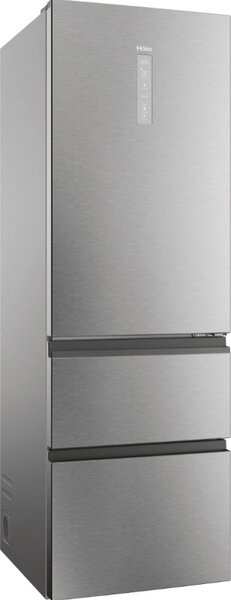 Haier Frigorifero Combinato 3 Porte Capacit 360 Litri Classe energetica D Raffreddamento No Frost colore Argento - HTW5618DNMG 3D 60 Serie 5