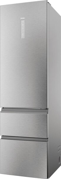 Haier Frigorifero Combinato 3 Porte Capacit 414 Litri Classe energetica D Raffreddamento No Frost colore Argento - HTW5620DNMG 3D 60 Serie 5