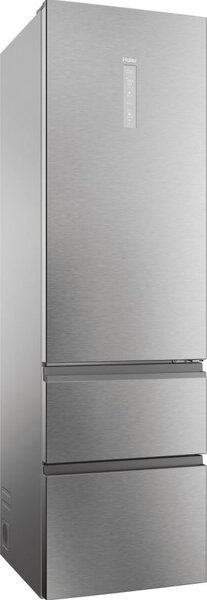 Haier Frigorifero Combinato 3 Porte Capacit 414 Litri Classe energetica D Raffreddamento No Frost colore Argento - HTW5620DNMG 3D 60 Serie 5