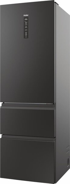 Haier Frigorifero Combinato 3 Porte Capacit 360 Litri Classe energetica D Raffreddamento No Frost colore Nero - HTW5618DNPT 3D 60 Serie 5